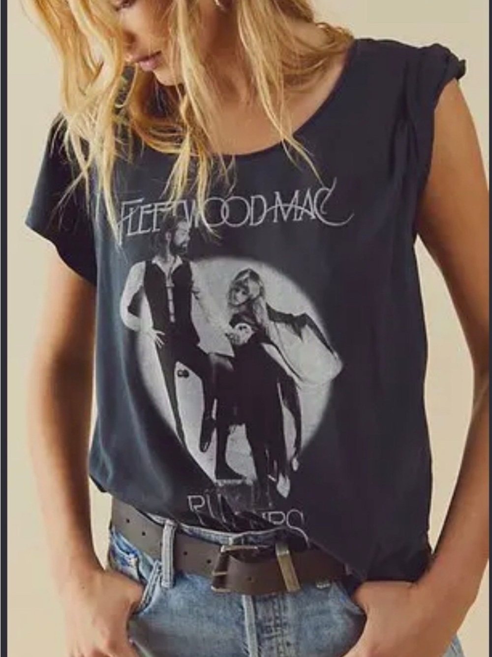 Daydreamer Black Fleetwood Mac Graphic Tee - Relaxed Short Sleeve